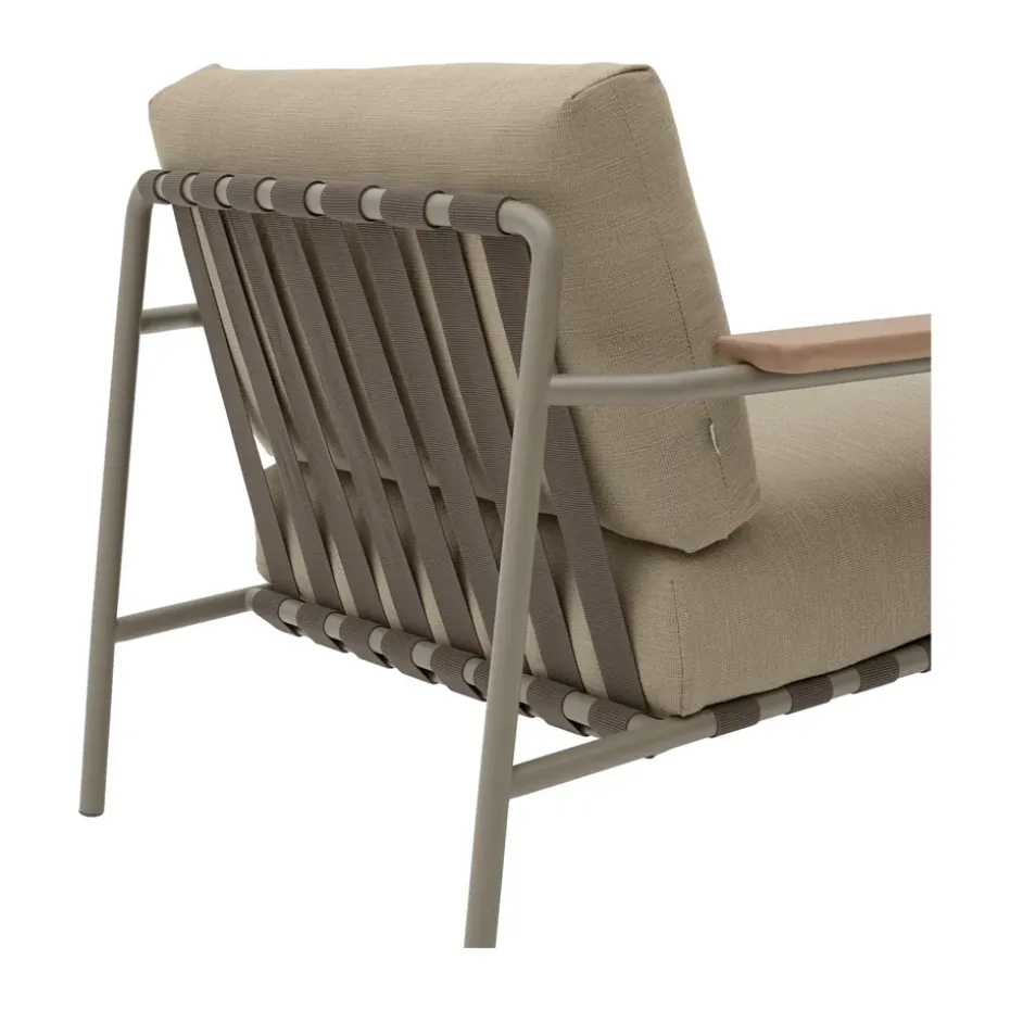 Butaca Lounge Settle Lounge Chair, Ribbed Weave 5 Taupe