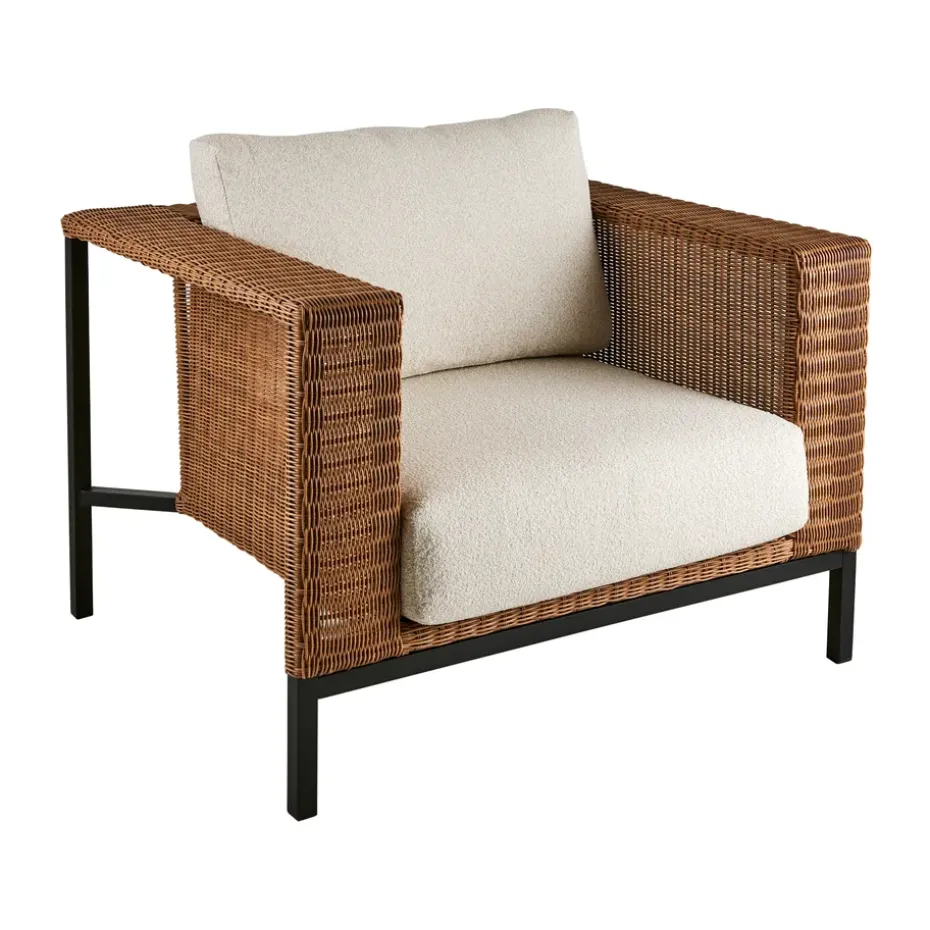 Butaca Lounge Shell, Teddy rice-negro