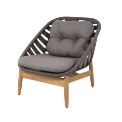 Butaca Lounge Strington, Cane-Line Airtouch dark grey-teak