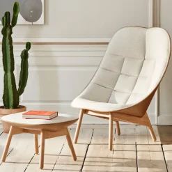 Butaca lounge Uchiwa Quilt, Bolgheri lgg60 melange-roble-sense nougat