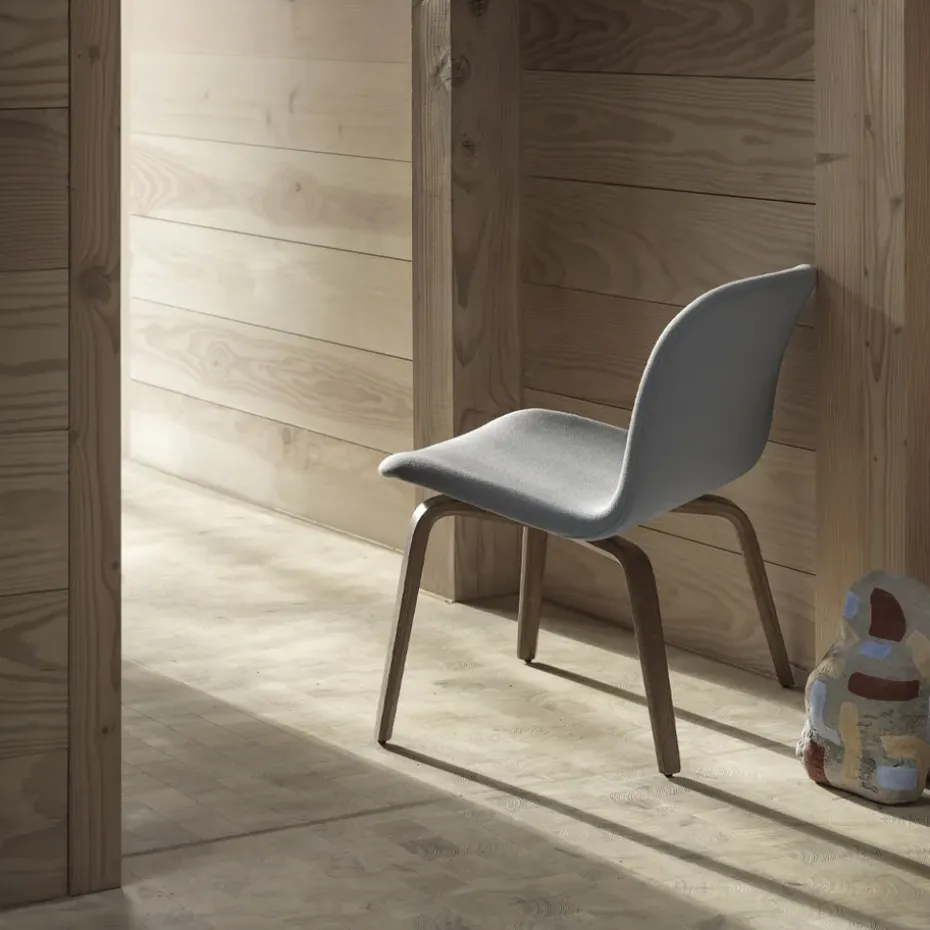 Butaca Lounge Visu asiento tapizado, Steelcut trio 133-Grey