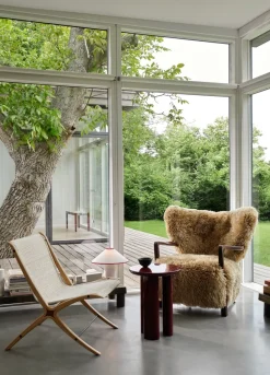 Butaca Lounge Wulff Lounge Chair ATD2, Nogal tratado-Sheepskin honey