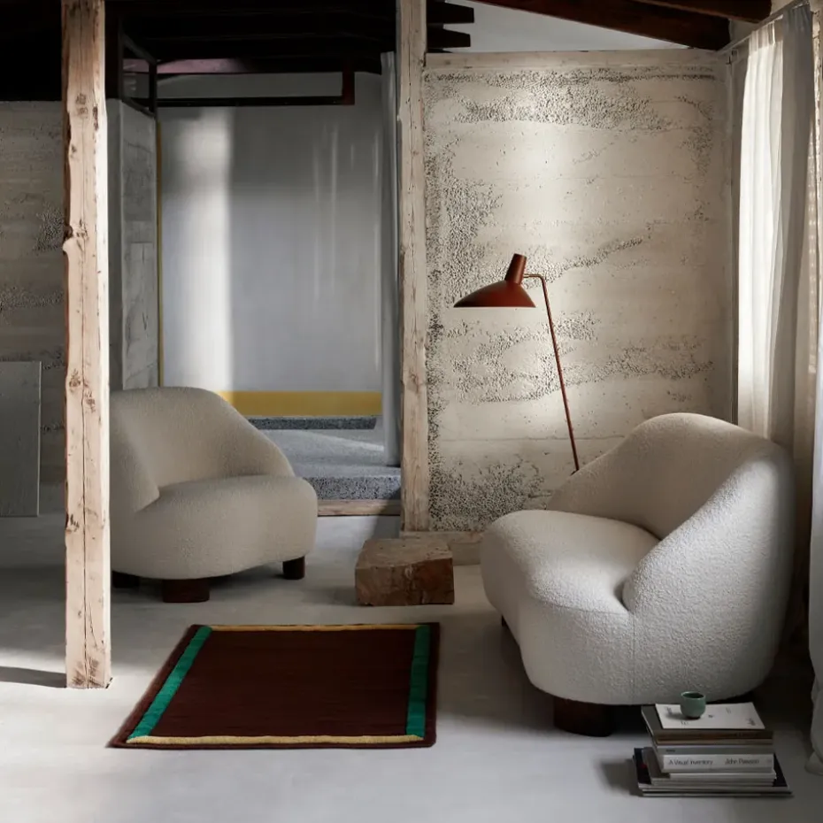 Butaca Margas LC1, Karakorum 001 blanco-patas de nogal