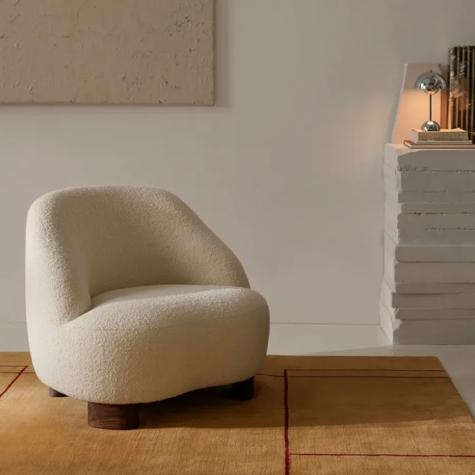 Butaca Margas LC1, Karakorum 001 blanco-patas de nogal