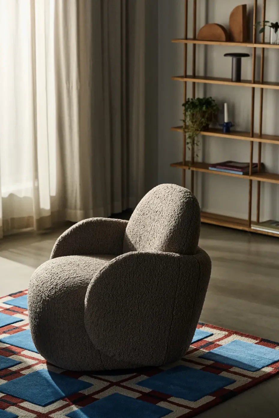 Butaca Mo con función giratoria, Glore brown