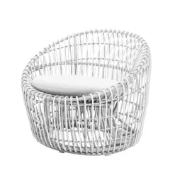 Butaca Nest Round, Cane-Line Natté white, mimbre white