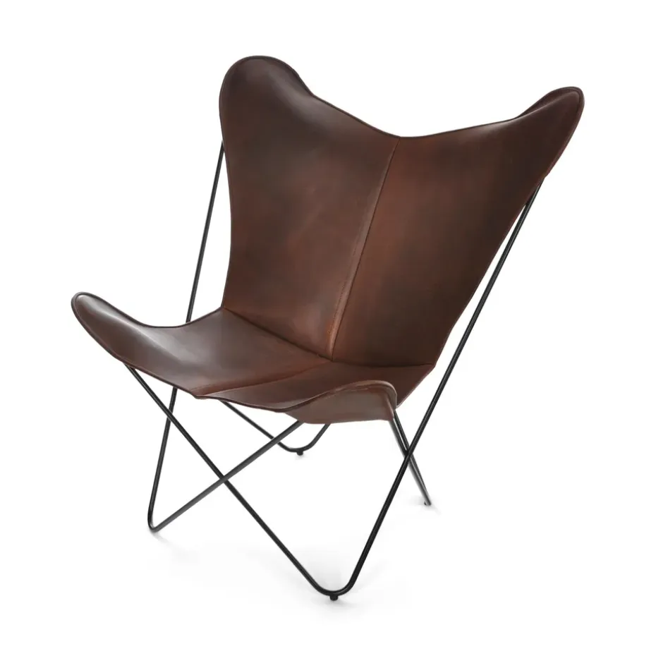 Butaca Papillon , base negra, mocca