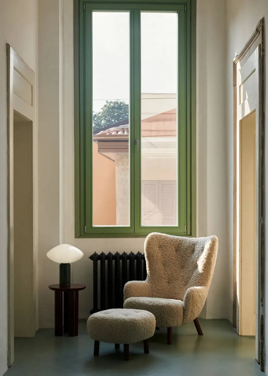 Butaca Petra VB3 High, Nogal aceitado-Sheepskin Moonlight