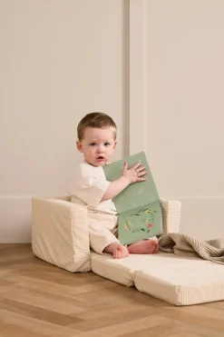 Butaca plegable Kid's Base, Blanco natural