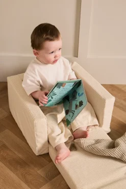 Butaca plegable Kid's Base, Blanco natural