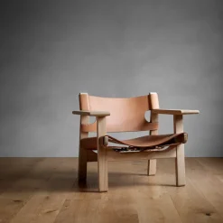 Butaca The Spanish Chair, Cuero cognac - roble aceitado