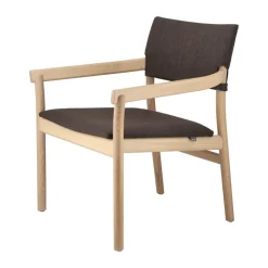 Butaca Vyn con respaldo tapizado, Monocoat natural-Lido 46 mole