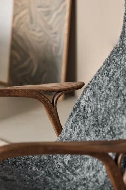 Butaca y reposapiés Lamino roble/piel de oveja Special Edition, Rubio Monocoat Chocolate-Charcoal