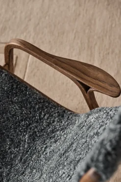 Butaca y reposapiés Lamino roble/piel de oveja Special Edition, Rubio Monocoat Chocolate-Charcoal