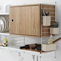 Cabinet con puerta batiente String, Roble, 58x30 cm