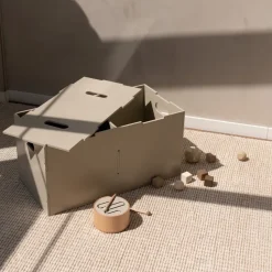 Caja de almacenamiento Cube Long, Beige