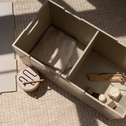 Caja de almacenamiento Cube Long, Beige