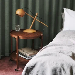 Carrito Bølling Tray Table model 50, Leaf, estructura de roble aceitado humo