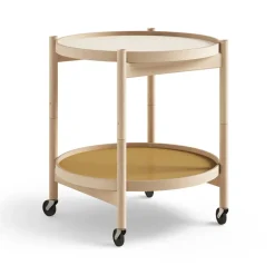 Carrito Bølling Tray Table model 50, Sunny, estructura de haya aceitada