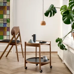 Carrito Bølling Tray Table model 50, Haya aceitada, estructura de haya aceitada