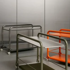 Carrito con ruedas Tension, Cromo-graphit texture