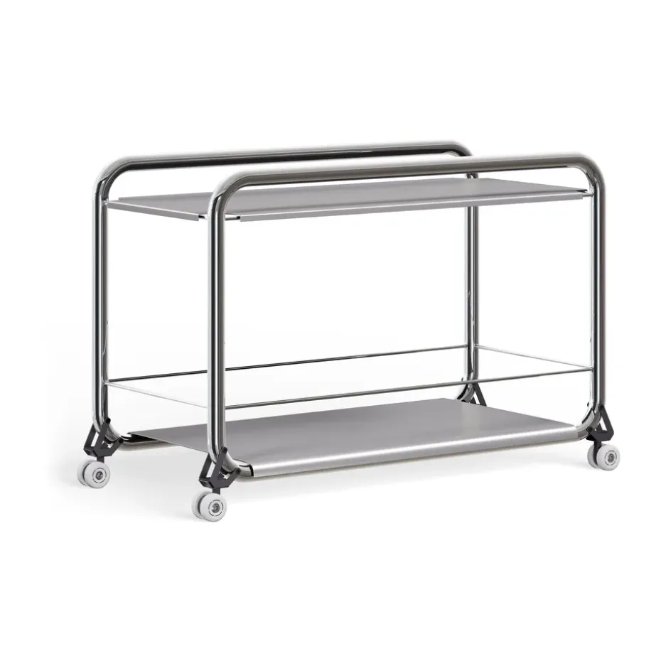 Carrito con ruedas Tension, Cromo-acero inoxidable