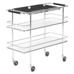 Carrito de servicio Cargo Support, Laminado blanco-cromo