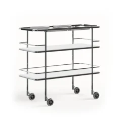 Carrito de servicio Cargo Support, Laminado blanco-cromo