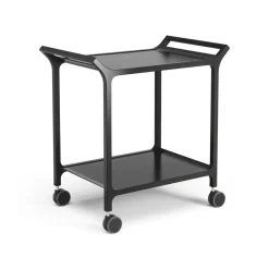 Carrito para servir Teatime, fresno lacado negro