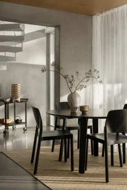 Carrito para servir Teatime, fresno lacado negro