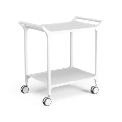 Carrito para servir Teatime, fresno lacado blanco