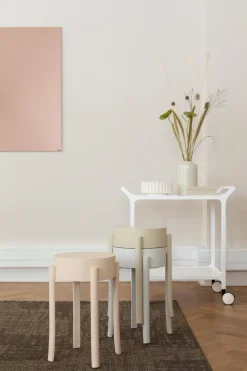 Carrito para servir Teatime, fresno lacado blanco