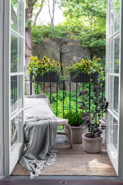 Cesta balcón Korbo, acero resistente a los ácidos