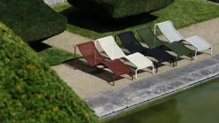 Chaise longue Palissade Cord, Iron red