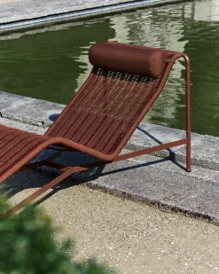 Chaise longue Palissade Cord, Iron red