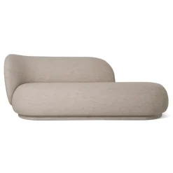 Chaiselongue Diván bouclé Rico izquierda, Sand