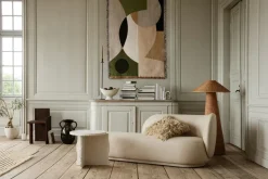 Chaiselongue Diván Rico derecha, Brushed offwhite