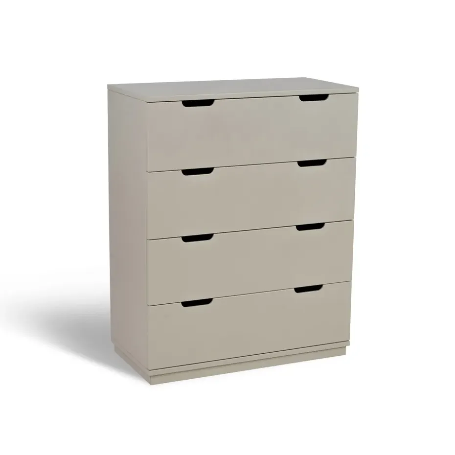 Cómoda Aoko de 4 cajones, Beige