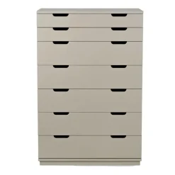 Cómoda Aoko de 7 cajones, Beige