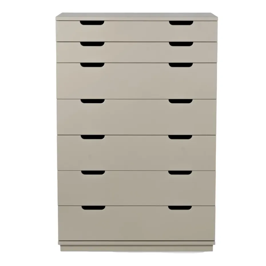 Cómoda Aoko de 7 cajones, Beige
