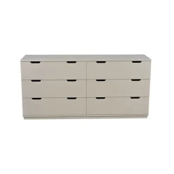 Cómoda Aoko doble 6 cajones, Beige