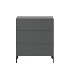 Cómoda Carry, Antracita 04, patas lacadas en negro
