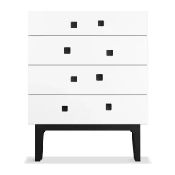 Cómoda Peep B3, Blanco, lacado negro