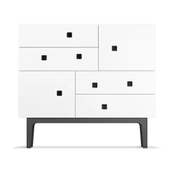 Cómoda Peep B1, Blanco, lacado negro