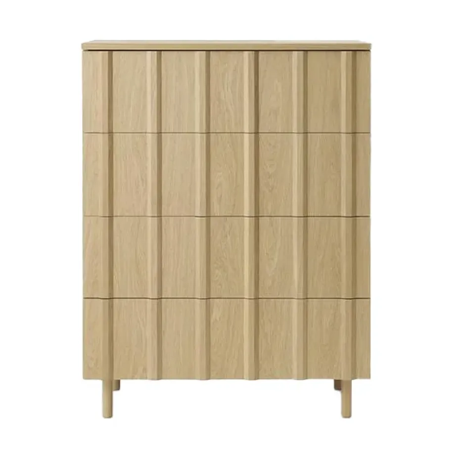 Cómoda Rib dresser 4 cajones, Oak