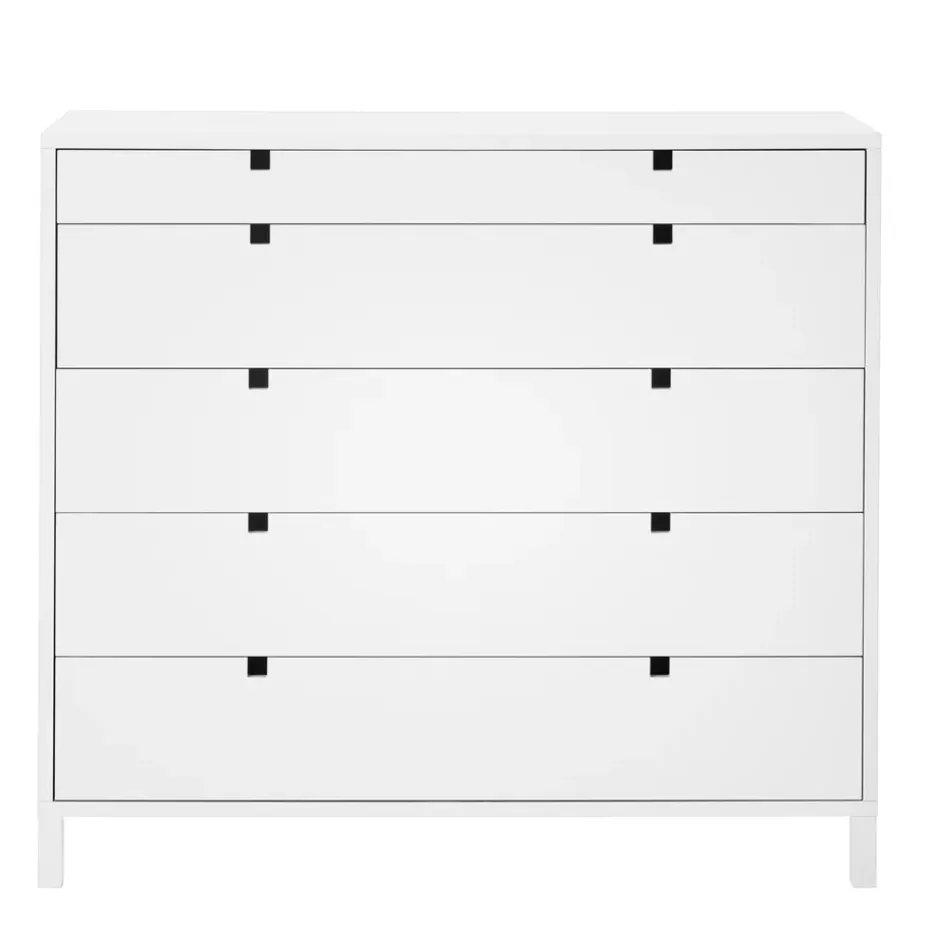 Cómoda Square 5 cajones, Blanco