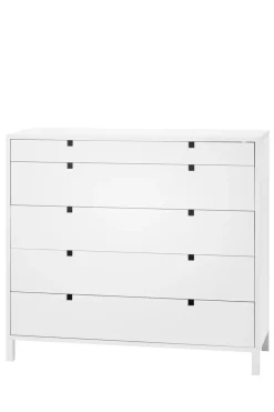 Cómoda Square 5 cajones, Blanco