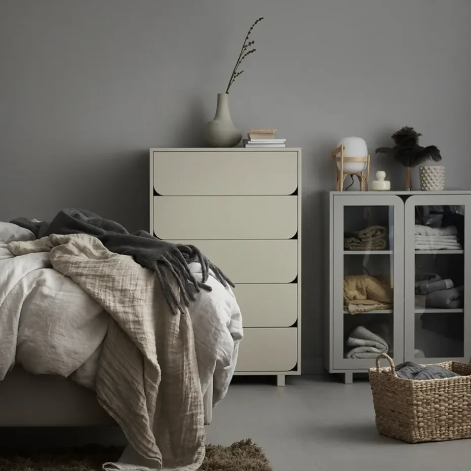 Cómoda Vidja 5 cajones, Sand