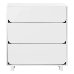 Cómoda Vidja baja 3 cajones, blanco