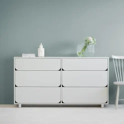 Cómoda Vidja doble, Sand, 6 cajones